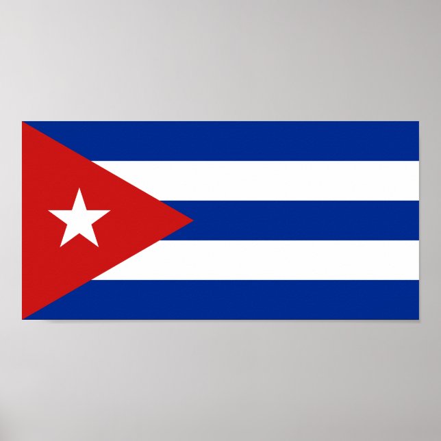Poster Bandeira Cuba (Frente)