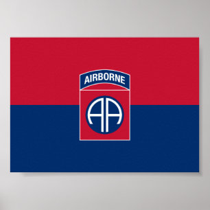 Poster Bandeira da 82ª Divisão Aerotransportada Veterano