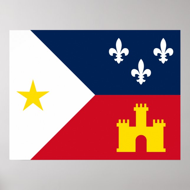 Poster Bandeira da Acadiana (Frente)