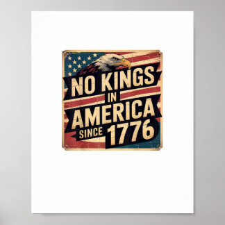 Poster Bandeira da América Decoração Sem Reis na América