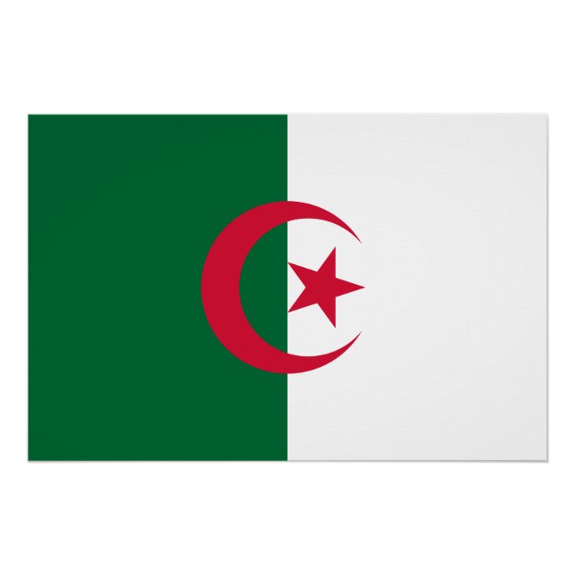 Pôster Bandeira da Argélia (Frente)