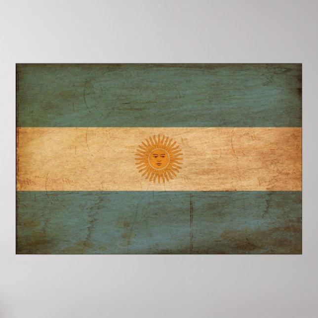 Pôster Bandeira da Argentina (Frente)