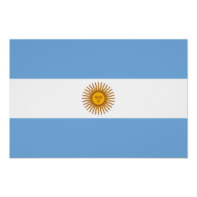 Pôster Bandeira da Argentina (Frente)