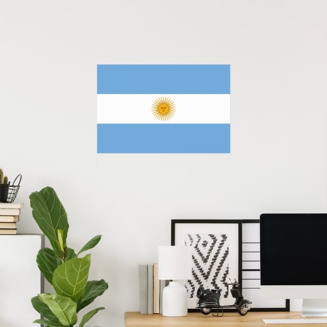 Poster Bandeira da Argentina (Escritório em casa)
