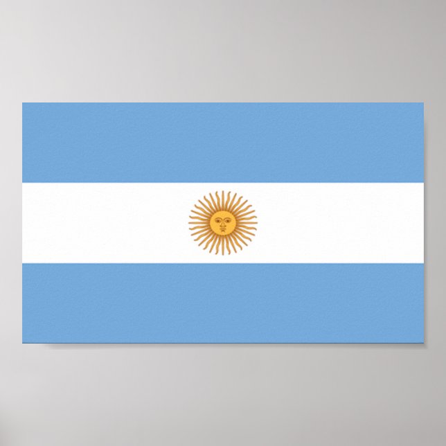 Pôster Bandeira da Argentina (Frente)