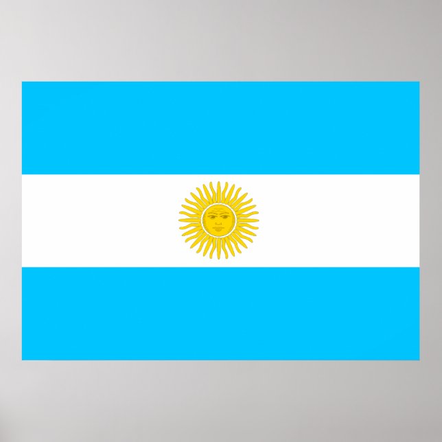 Pôster Bandeira da Argentina (Frente)