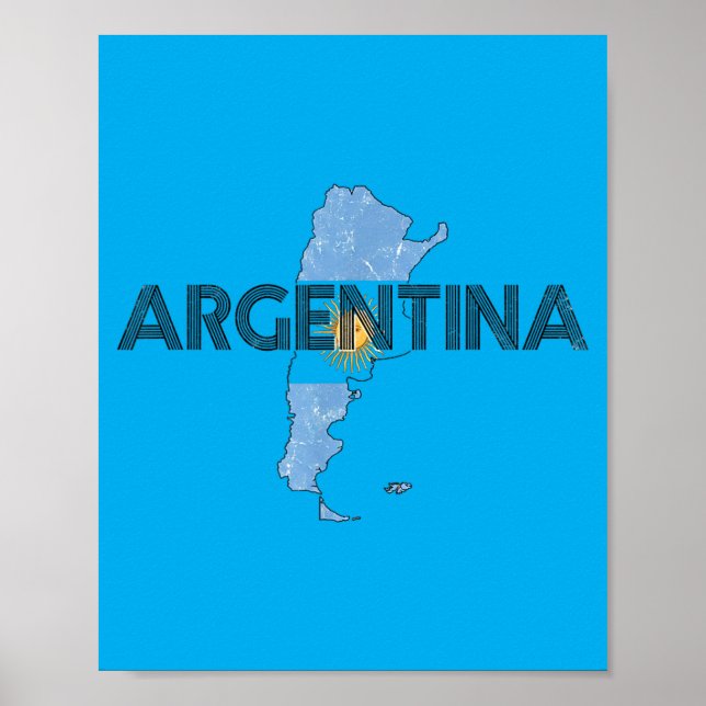 Poster Bandeira da Argentina Presente da Argentina Heranç (Frente)