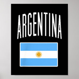 Poster Bandeira da Argentina Torcedor de Futebol Argentin