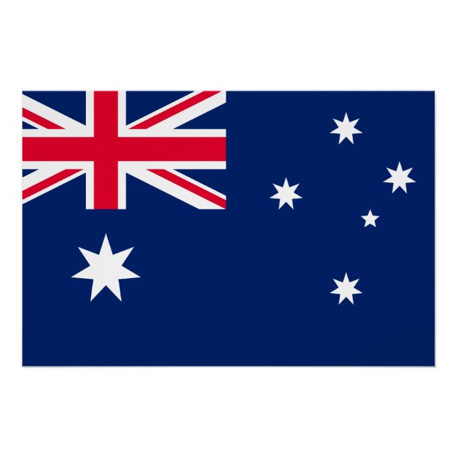 Pôster Bandeira da Austrália (Frente)