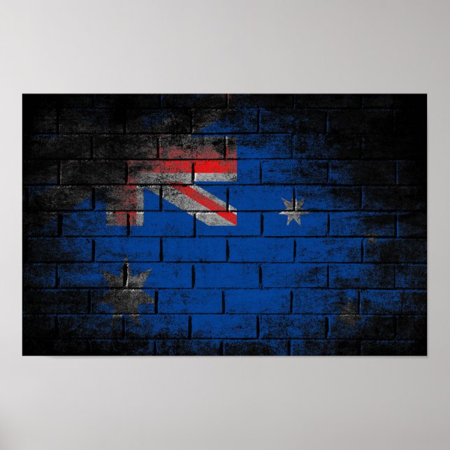 Poster Bandeira da Austrália (Frente)