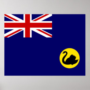 Poster Bandeira da Austrália Ocidental