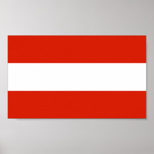 Pôster Bandeira da Áustria