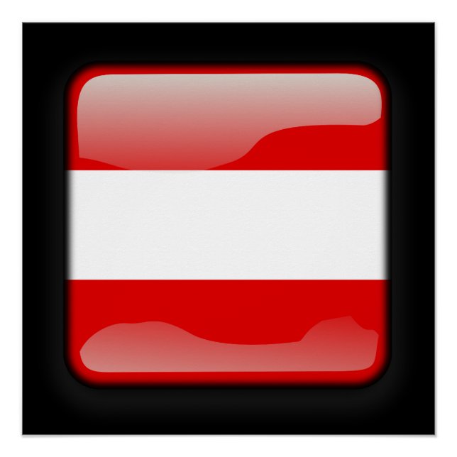 Pôster Bandeira da Áustria (Frente)