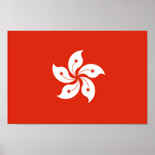 Poster Bandeira da bandeira de Blakeana HK do Bauhinia de