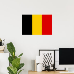 Poster Bandeira da Bélgica