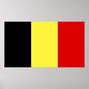 Poster Bandeira da Bélgica