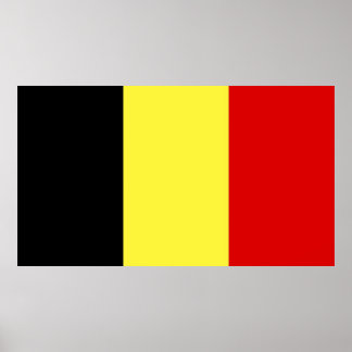 Poster Bandeira da Bélgica