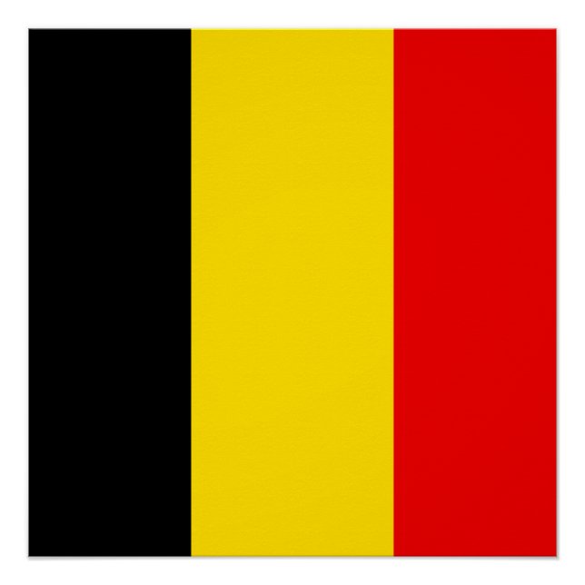 Pôster Bandeira da Bélgica (Frente)