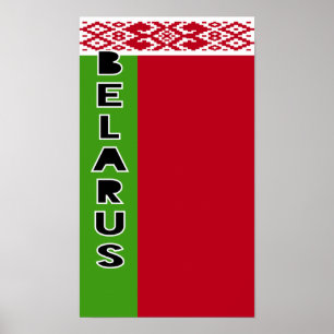 Poster Bandeira da Bielorrússia
