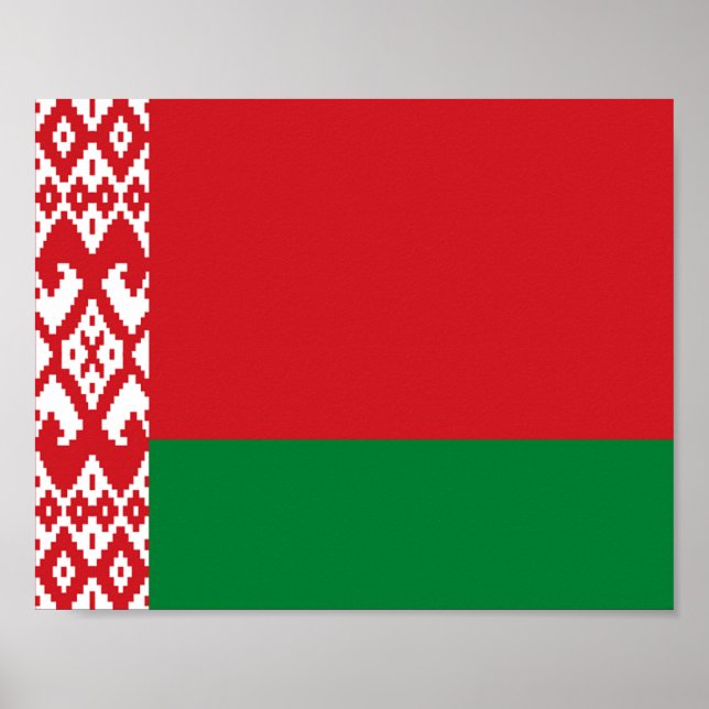 Poster Bandeira da Bielorrússia (Frente)