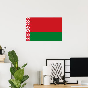 Poster Bandeira da Bielorrússia