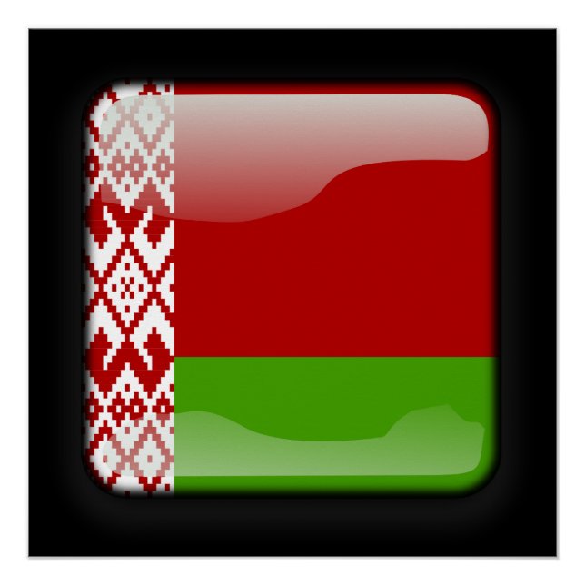 Pôster Bandeira da Bielorrússia (Frente)