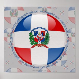 Poster Bandeira da bolha da República Dominicana