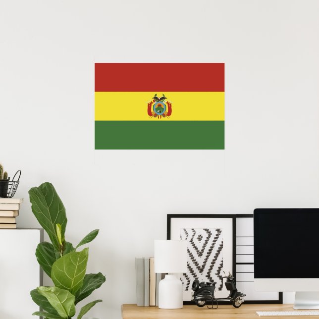 Poster Bandeira da Bolívia (Escritório em casa)