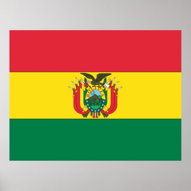Poster Bandeira da Bolívia (Frente)