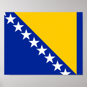 Poster Bandeira da Bósnia e Herzegovina