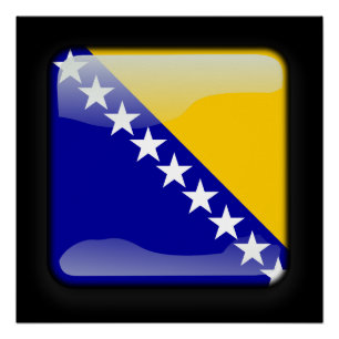 Pôster Bandeira da Bósnia e Herzegovina