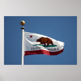 Poster bandeira da Califórnia