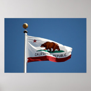 Poster bandeira da Califórnia