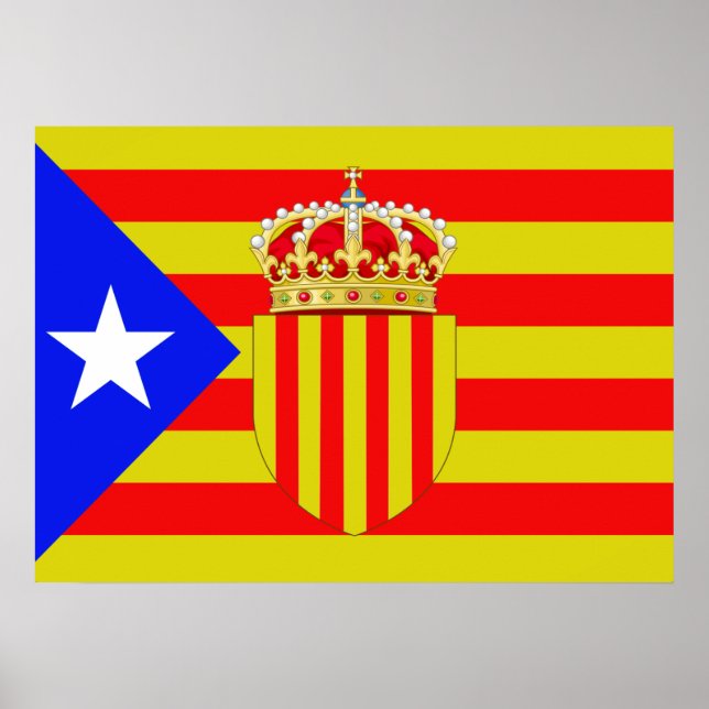 Pôster Bandeira da Catalunha (Frente)