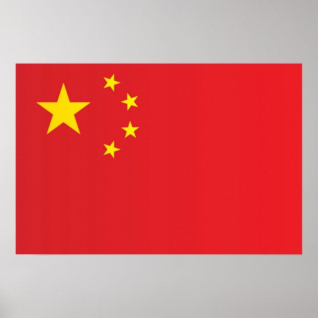Poster Bandeira da China (Frente)