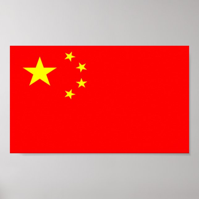 Poster Bandeira da China (Frente)