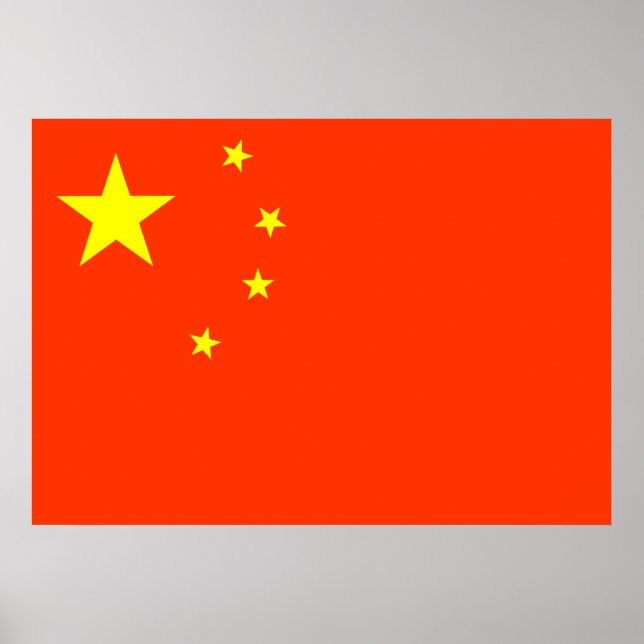 Pôster Bandeira da China (Frente)