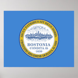 Poster Bandeira da Cidade de Boston (Massachusetts)