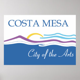 Pôster Bandeira da cidade de Costa Mesa
