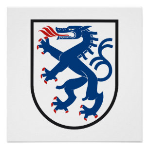 Pôster bandeira da cidade de Ingolstadt alemanha símbolo