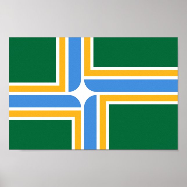 Poster Bandeira da cidade de Portland (Frente)