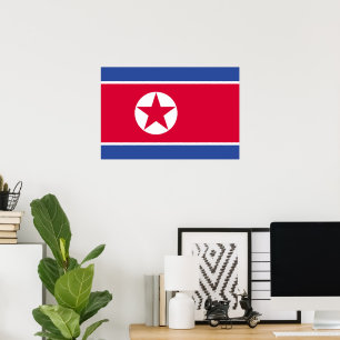 Poster Bandeira da Coreia do Norte