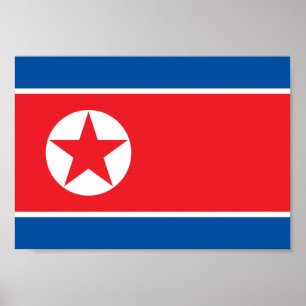 Poster Bandeira da Coreia do Norte