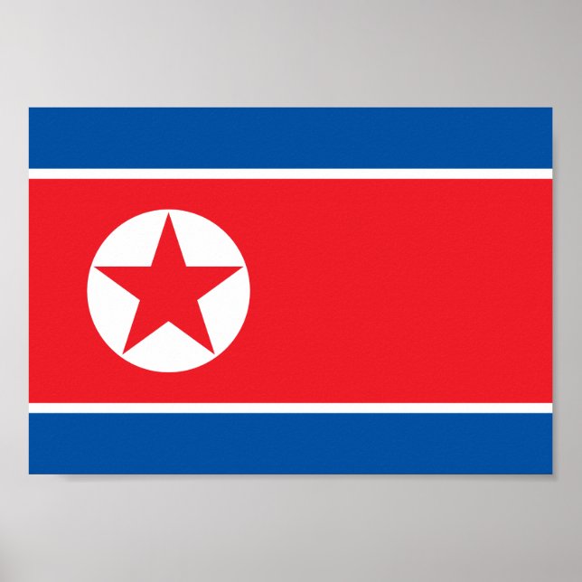 Poster Bandeira da Coreia do Norte (Frente)