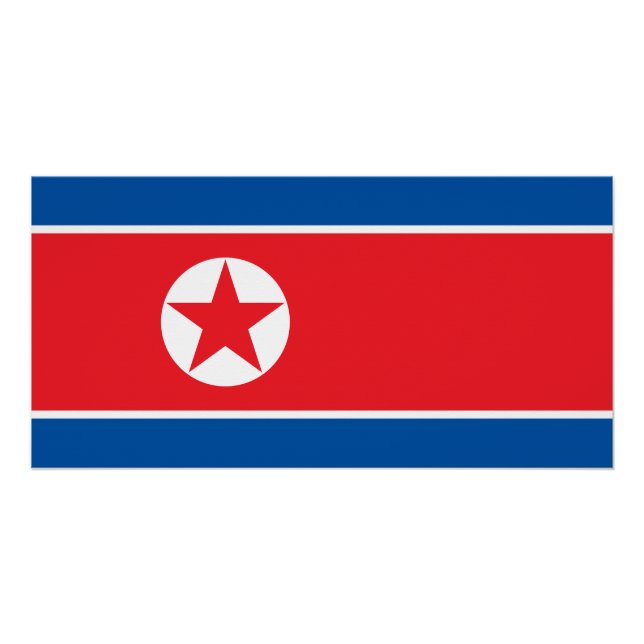 Pôster Bandeira da Coreia do Norte (Frente)