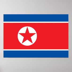 Pôster Bandeira da Coreia do Norte