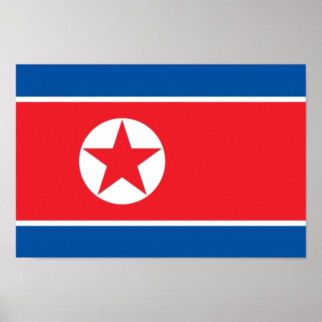 Pôster Bandeira da Coreia do Norte (Frente)