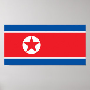 Poster Bandeira da Coreia do Norte