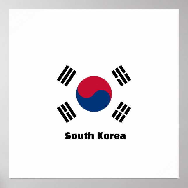 Poster Bandeira da Coreia do Sul (Frente)