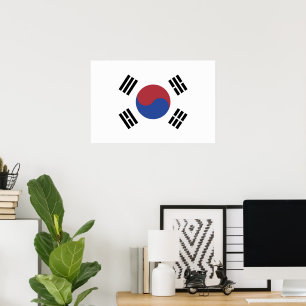 Poster Bandeira da Coreia do Sul